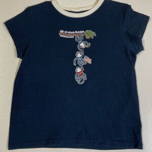 Vintage Monkey Glitter Baby Tee Size S Sparkle Cute Y2K